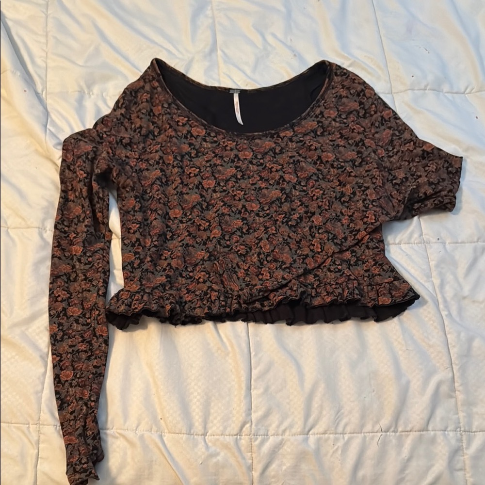 Free People Cropped Floral Women's Top